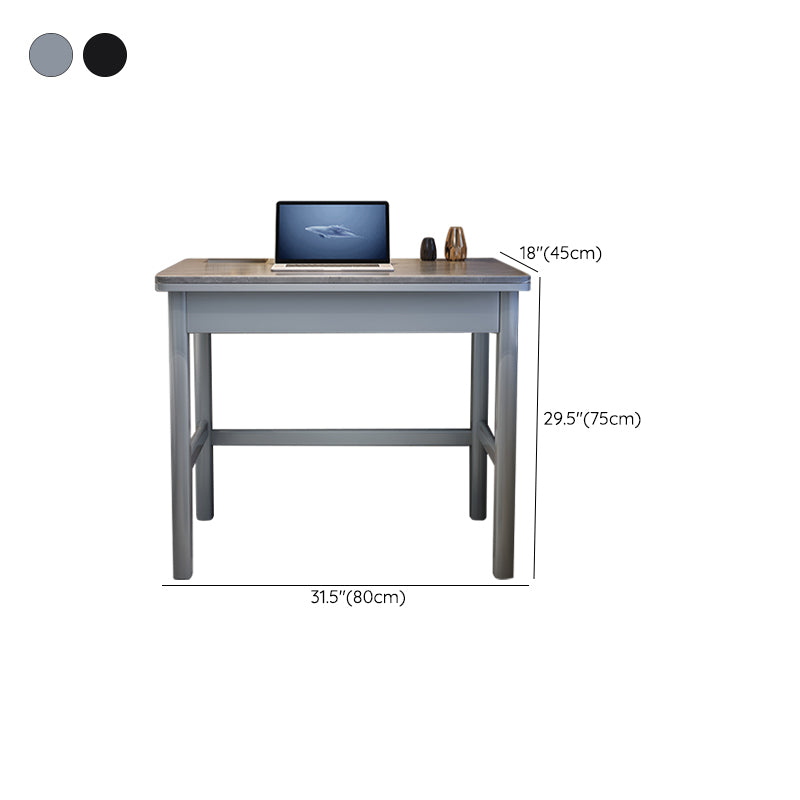 Contemporary Bedroom Computer Desk H-Shape Wood Base Writing Desk