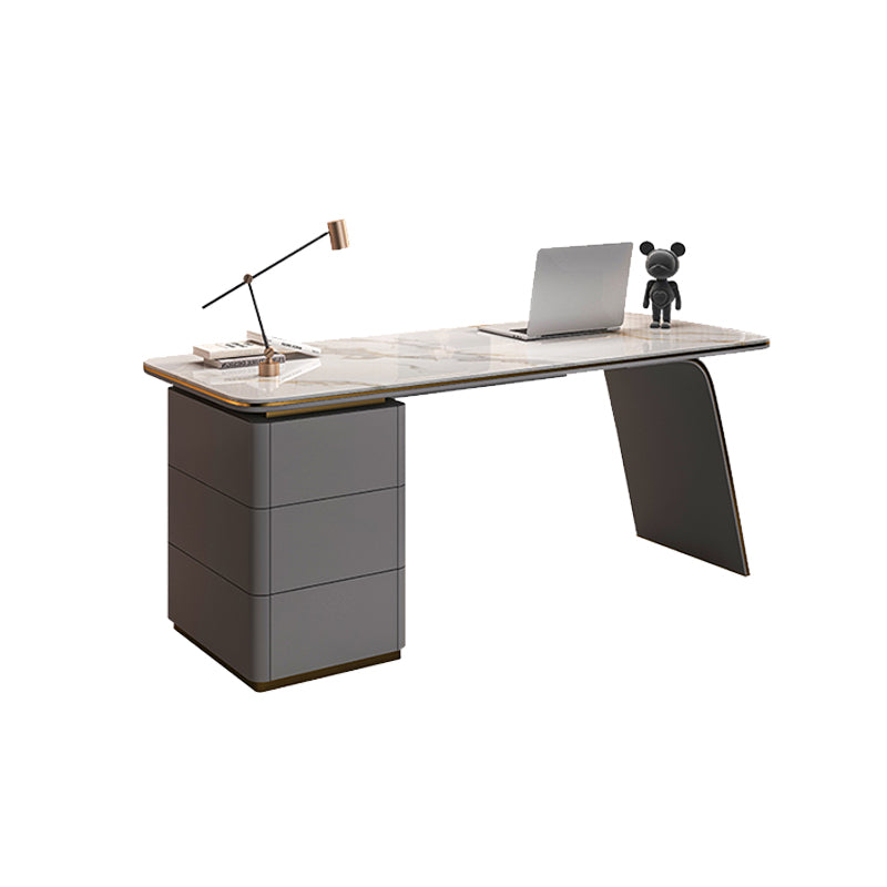 Rectangular Stone Top Office Desk Modern Style Writing Desk for Office