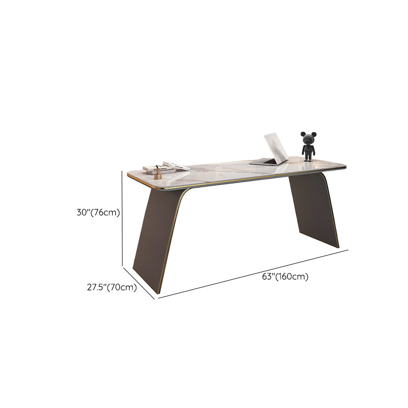 Rectangular Stone Top Office Desk Modern Style Writing Desk for Office