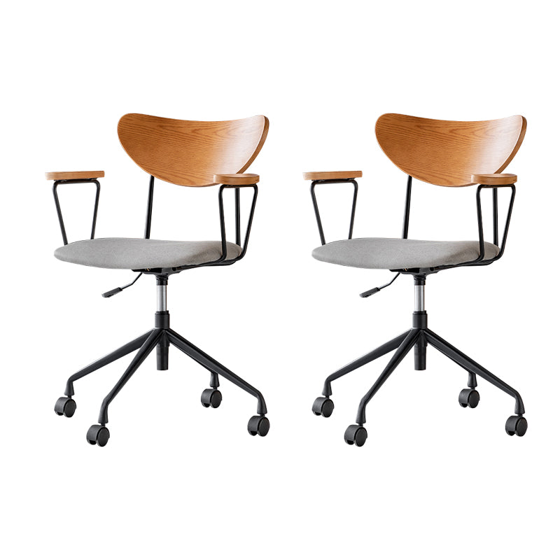 Modern Fixed Arms Office Chair No Distressing Ergonomic Slide Chair