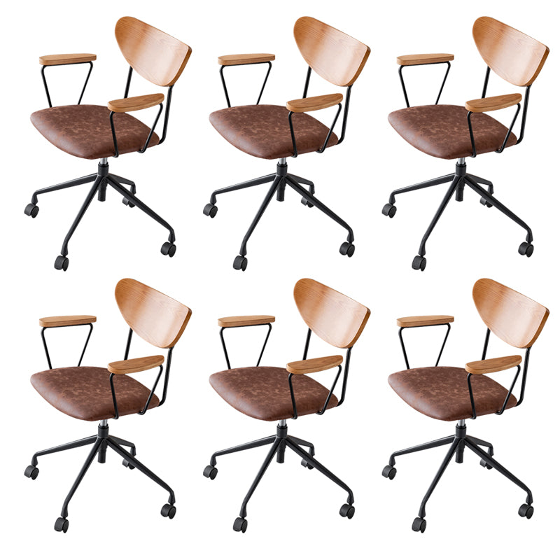 Modern Fixed Arms Office Chair No Distressing Ergonomic Slide Chair