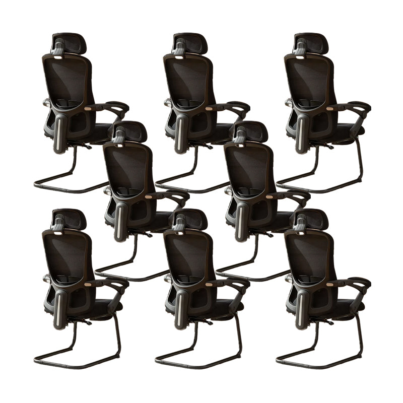 Modern Padded Arms Office Chair Tilt Mechanism No Distressing Ergonomic Chair