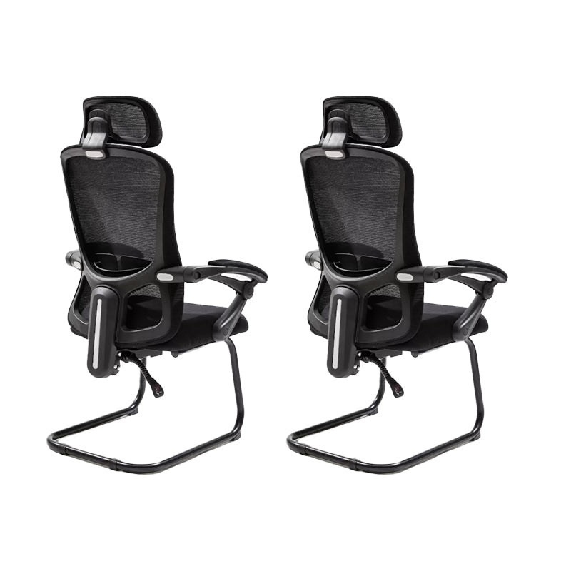 Modern Padded Arms Office Chair Tilt Mechanism No Distressing Ergonomic Chair