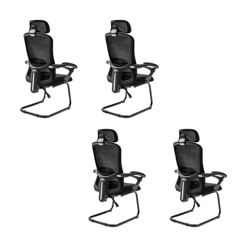 Modern Padded Arms Office Chair Tilt Mechanism No Distressing Ergonomic Chair