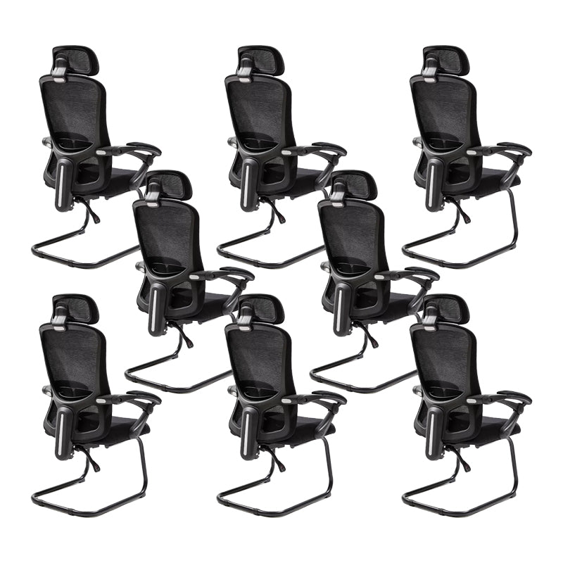 Modern Padded Arms Office Chair Tilt Mechanism No Distressing Ergonomic Chair