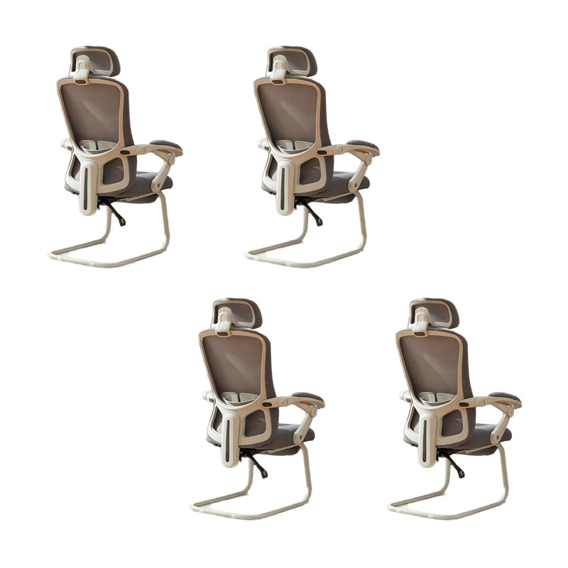 Modern Padded Arms Office Chair Tilt Mechanism No Distressing Ergonomic Chair