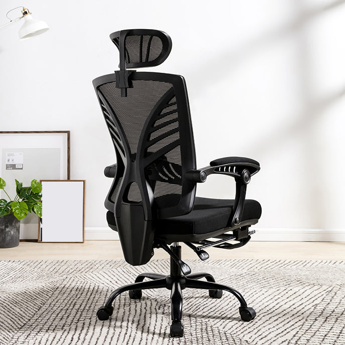 Padded Arms Office Chair Modern No Distressing Desk Chair with Wheels