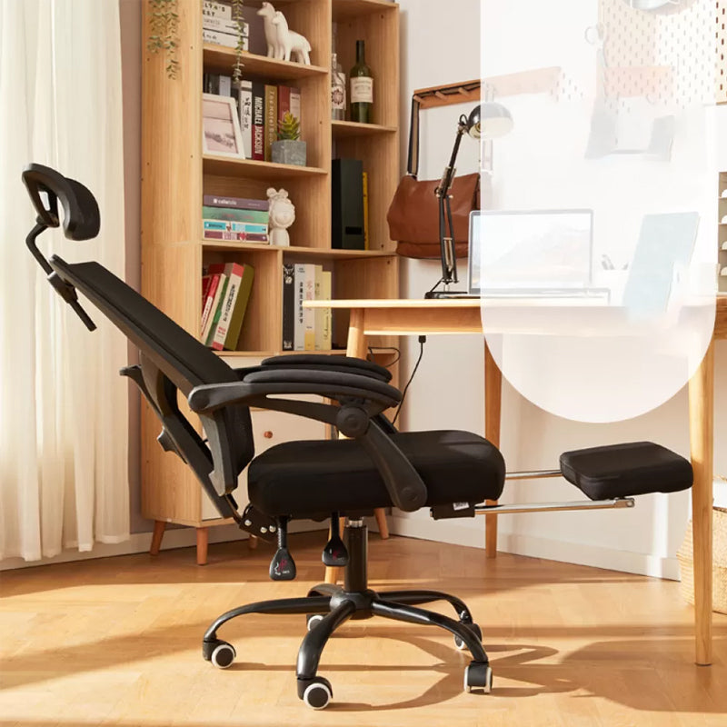 Padded Arms Office Chair Modern No Distressing Desk Chair with Wheels