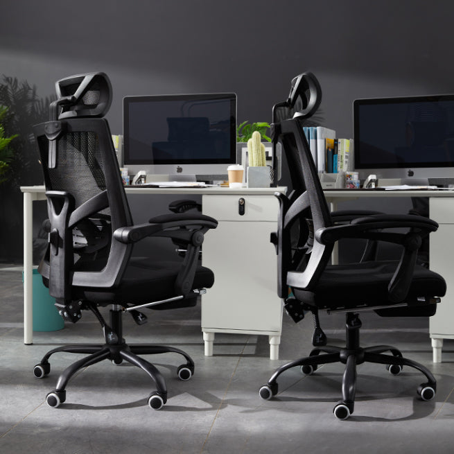 Padded Arms Office Chair Modern No Distressing Desk Chair with Wheels