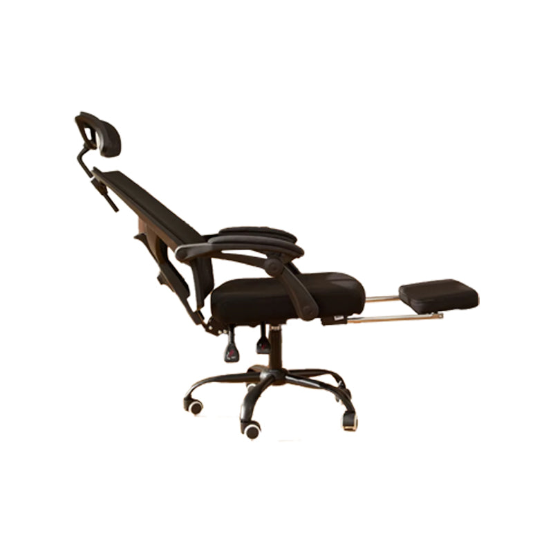 Padded Arms Office Chair Modern No Distressing Desk Chair with Wheels