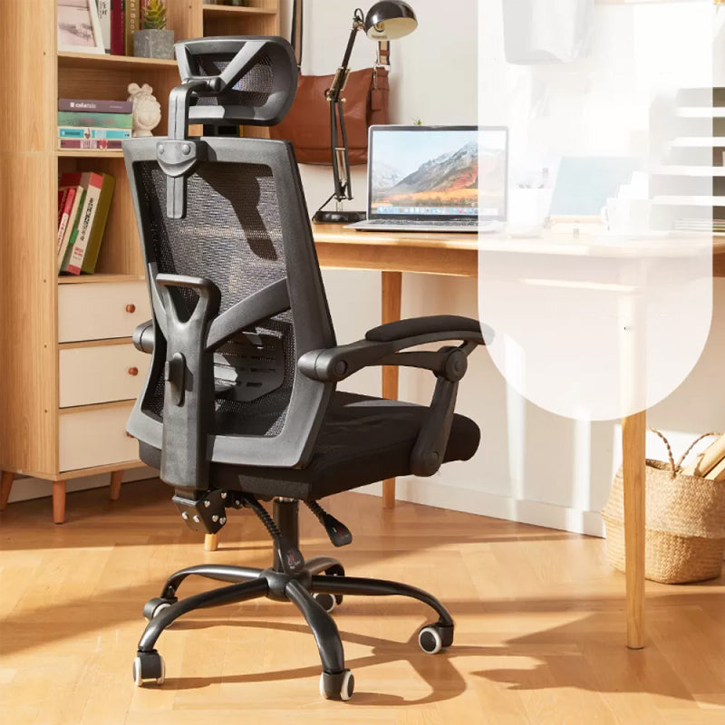 Padded Arms Office Chair Modern No Distressing Desk Chair with Wheels