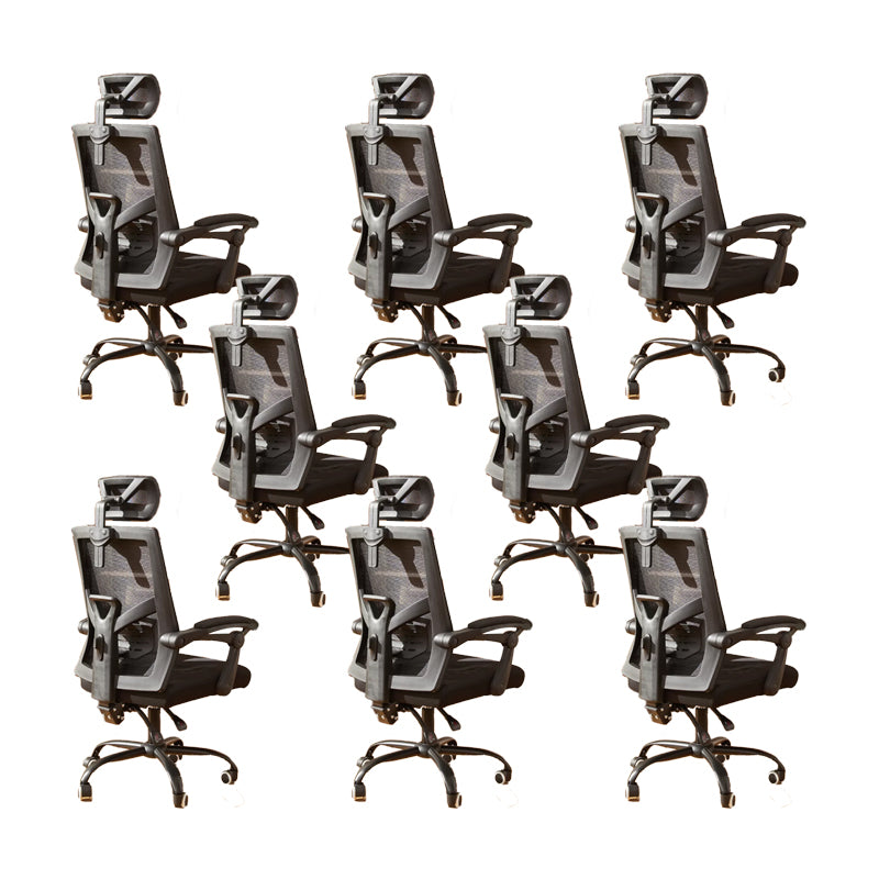 Padded Arms Office Chair Modern No Distressing Desk Chair with Wheels