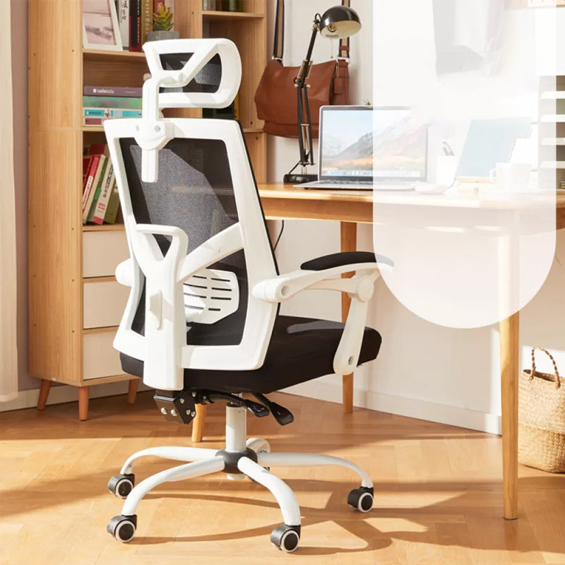 Padded Arms Office Chair Modern No Distressing Desk Chair with Wheels