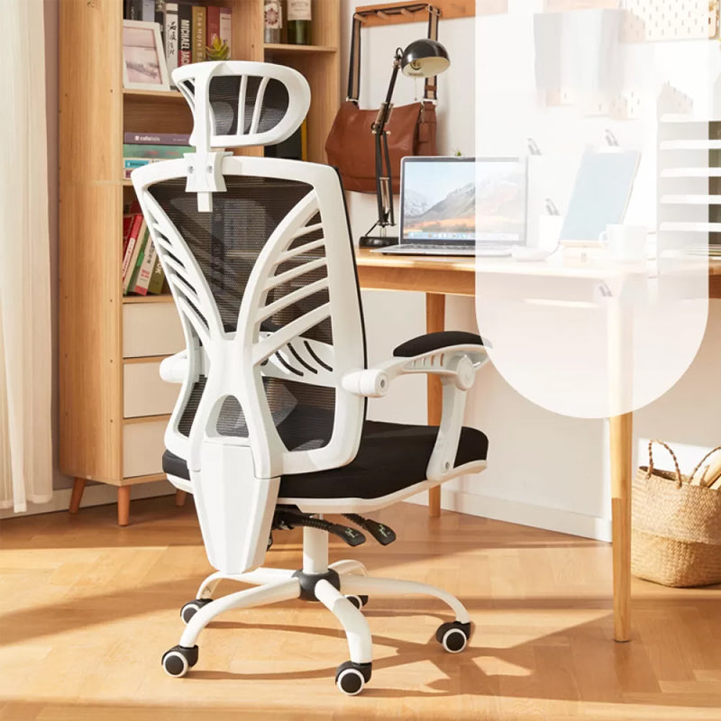 Padded Arms Office Chair Modern No Distressing Desk Chair with Wheels