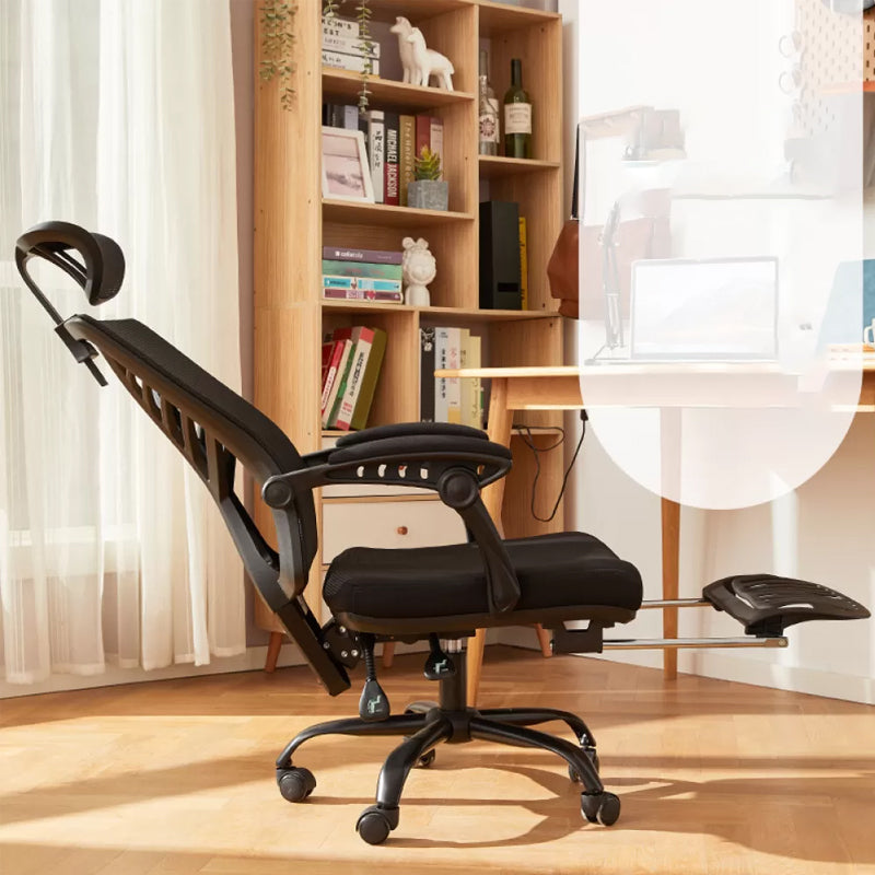 Padded Arms Office Chair Modern No Distressing Desk Chair with Wheels