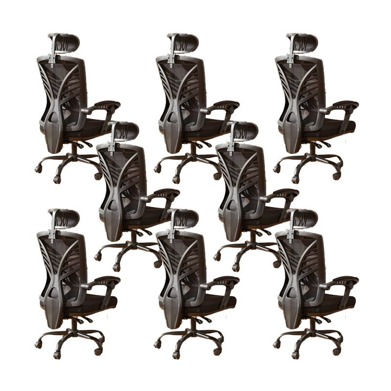 Padded Arms Office Chair Modern No Distressing Desk Chair with Wheels