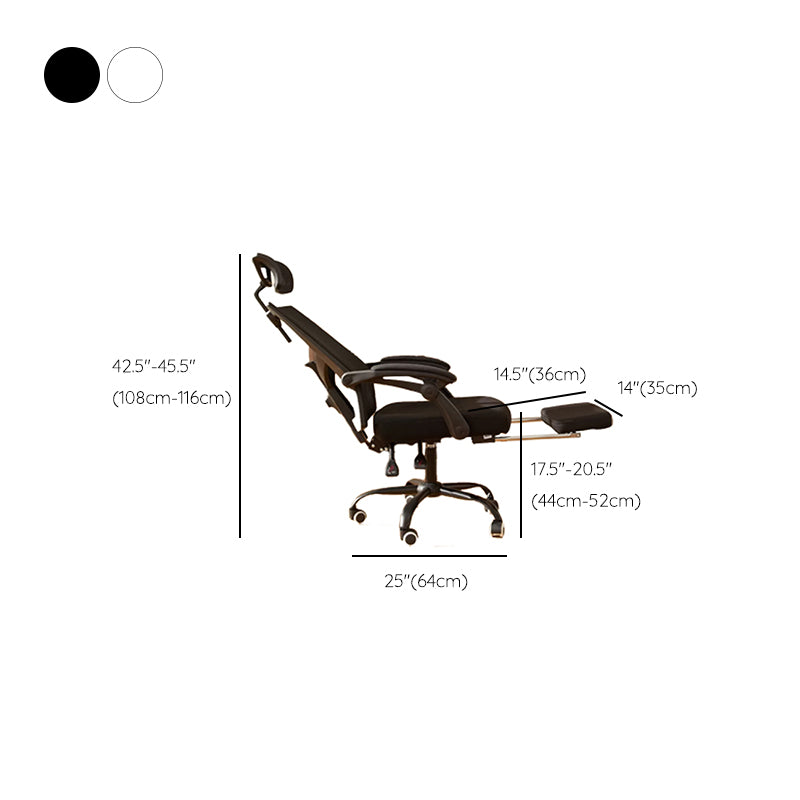 Padded Arms Office Chair Modern No Distressing Desk Chair with Wheels