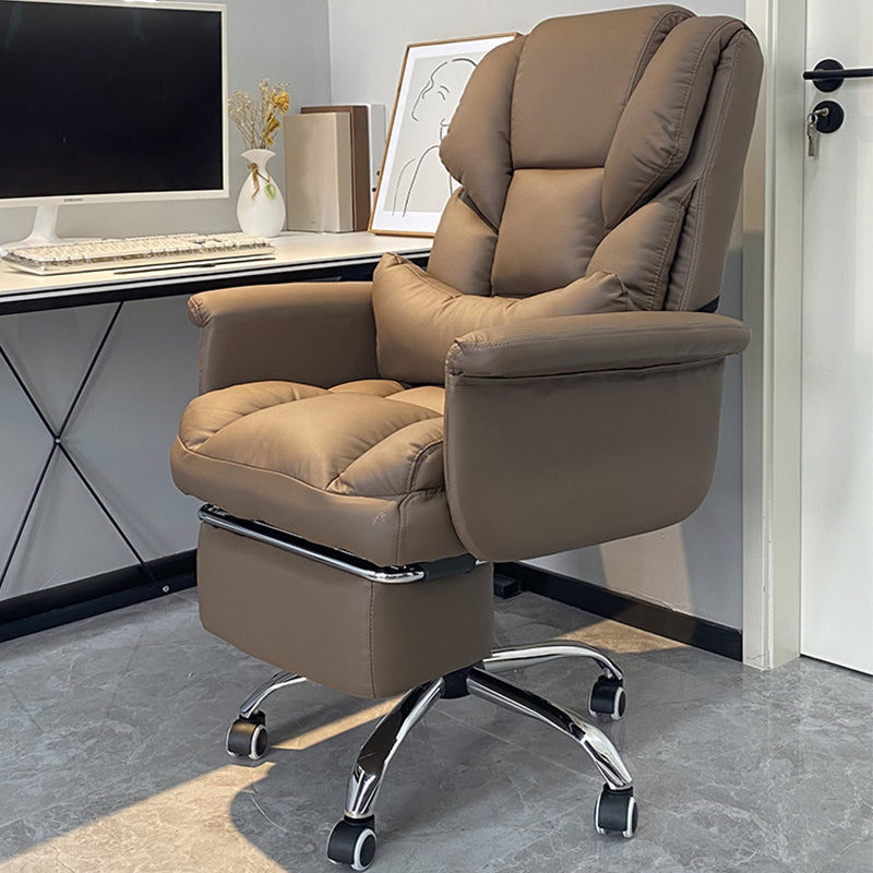 Modern Armless Office Chair Tilt Mechanism Ergonomic Desk Chair with Wheels