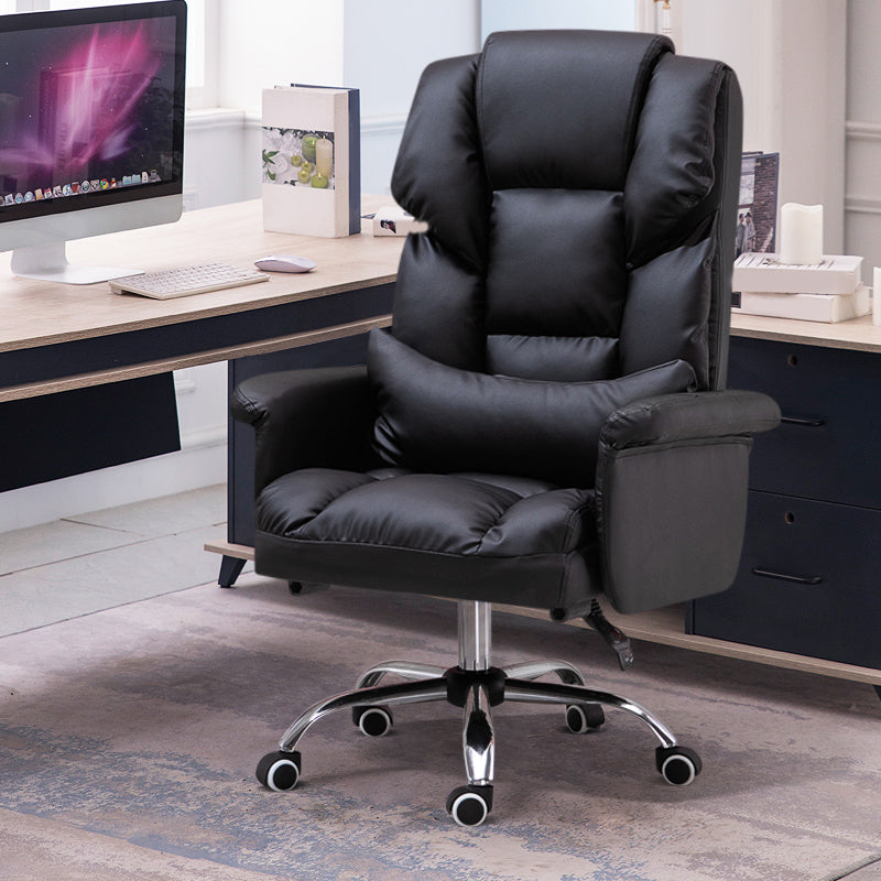 Modern Armless Office Chair Tilt Mechanism Ergonomic Desk Chair with Wheels