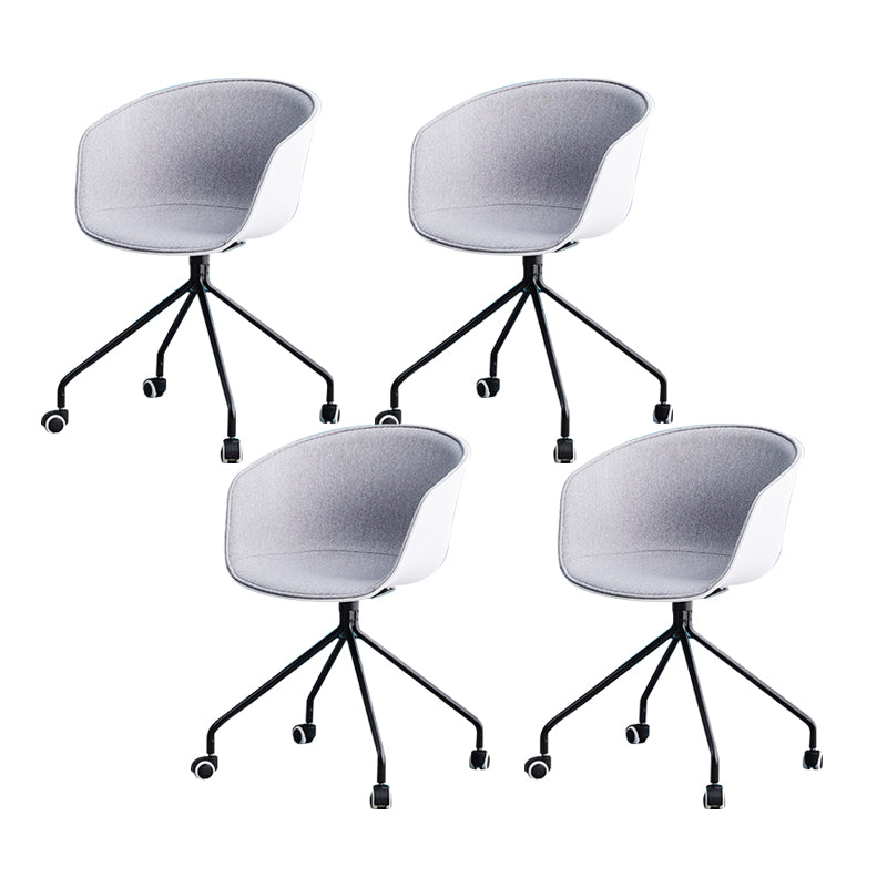 Modern Armless Office Chair No Distressing Desk Chair with Wheels