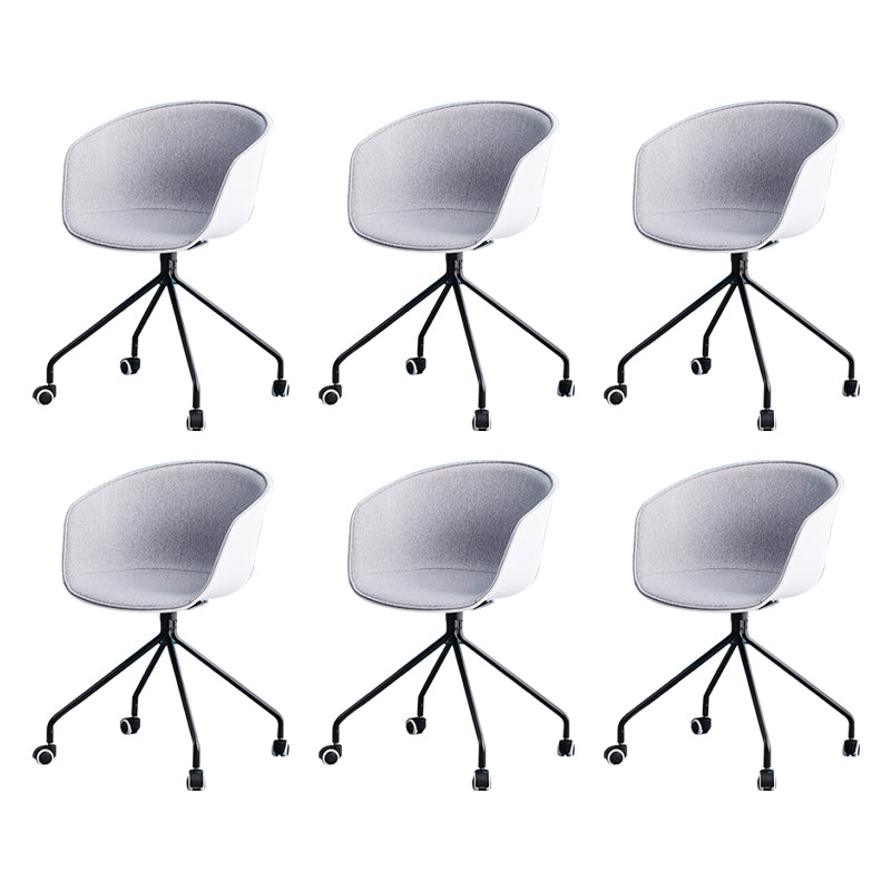 Modern Armless Office Chair No Distressing Desk Chair with Wheels