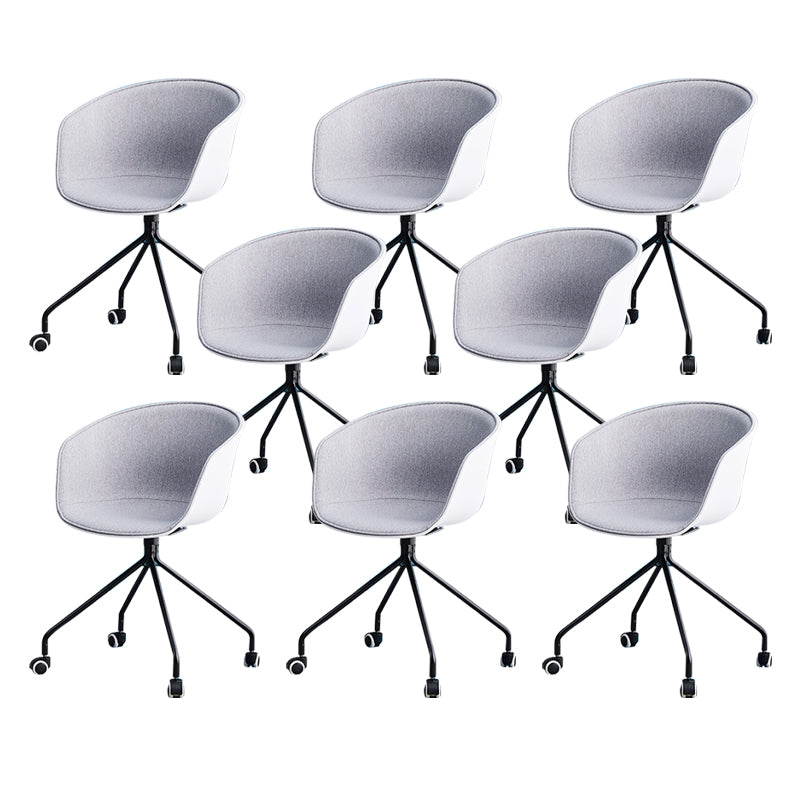 Modern Armless Office Chair No Distressing Desk Chair with Wheels