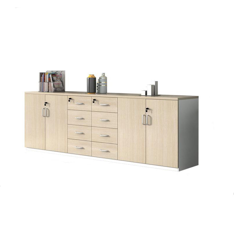 Nordic Style Filing Cabinet Wooden Frame Storage Lateral File Cabinet