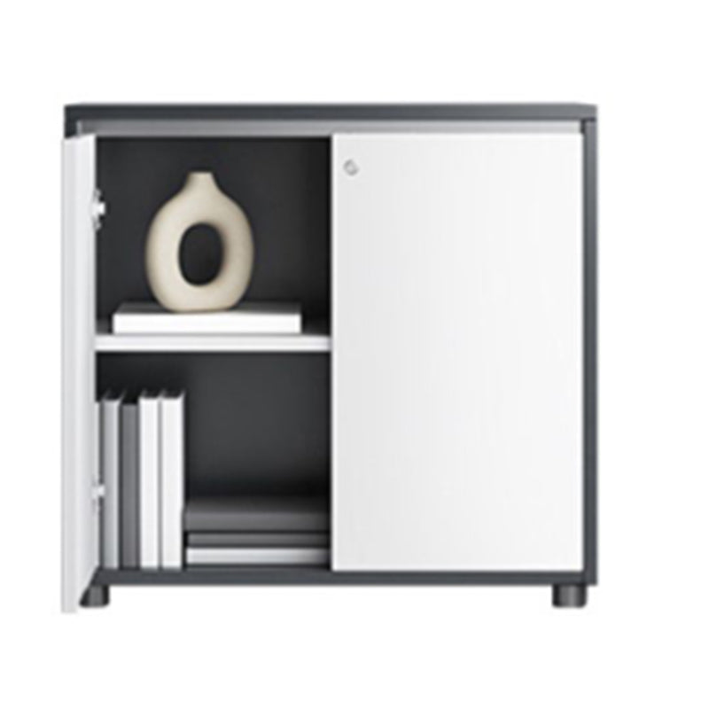 Contemporary Filing Cabinet Wooden Frame File Cabinet in White