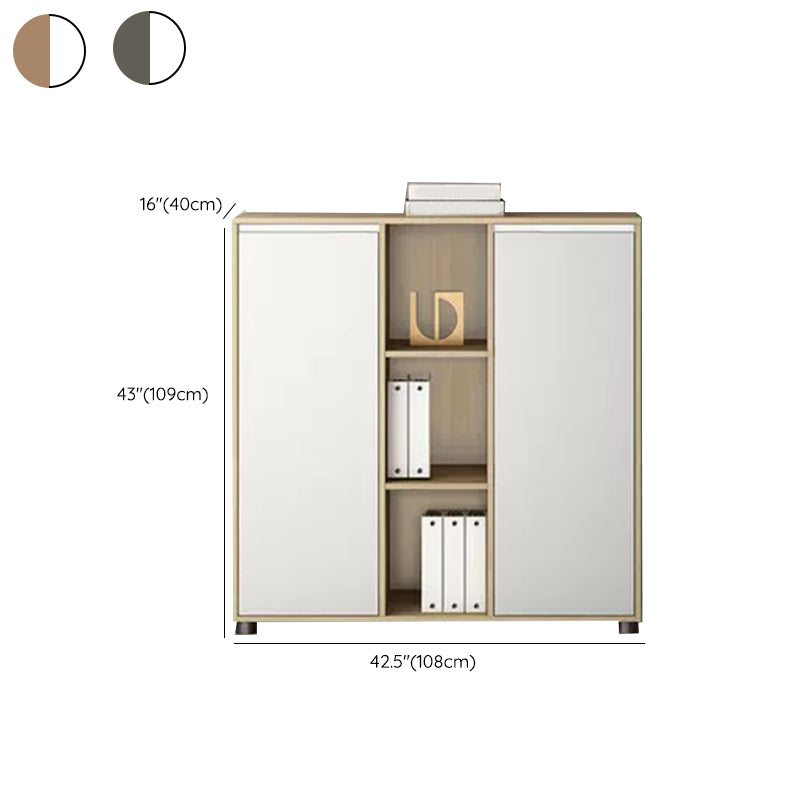 Contemporary Filing Cabinet Wooden Frame File Cabinet in White