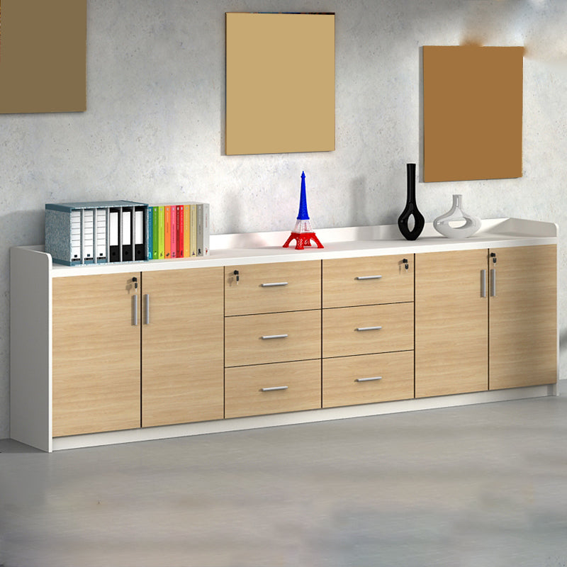 Modern Style File Cabinet Wooden Frame Storage Lateral File Cabinet