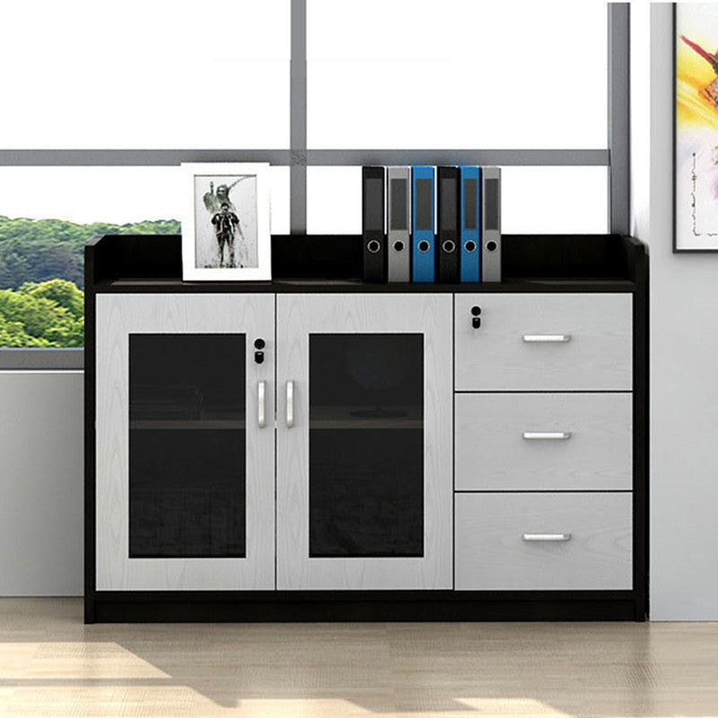 Modern Style File Cabinet Wooden Frame Storage Lateral File Cabinet