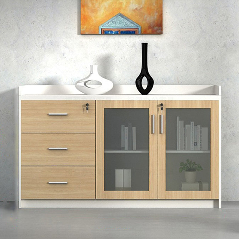 Modern Style File Cabinet Wooden Frame Storage Lateral File Cabinet