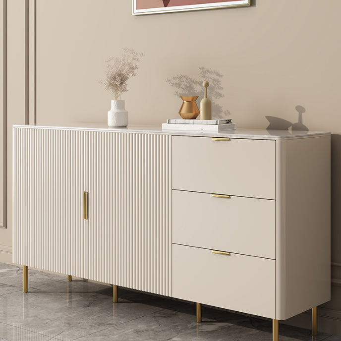 Contemporary Sideboard Stone Sideboard Cabinet with Drawers for Kitchen