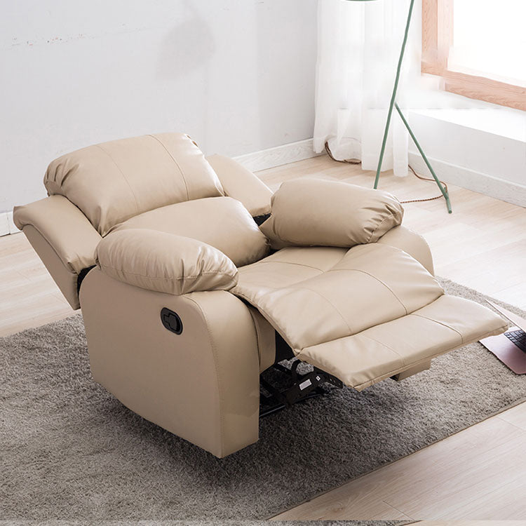 Metal Frame Standard Recliner Modern Faux Leather Recliner Chair