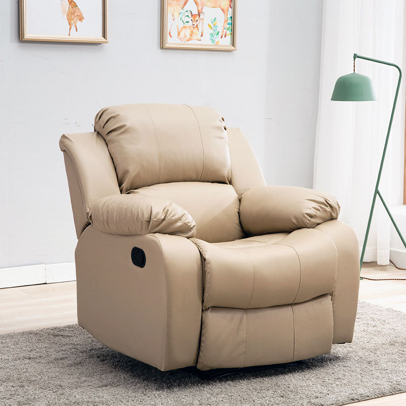 Metal Frame Standard Recliner Modern Faux Leather Recliner Chair