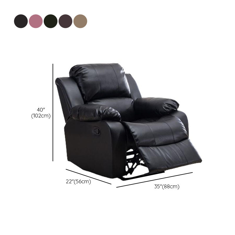 Metal Frame Standard Recliner Modern Faux Leather Recliner Chair