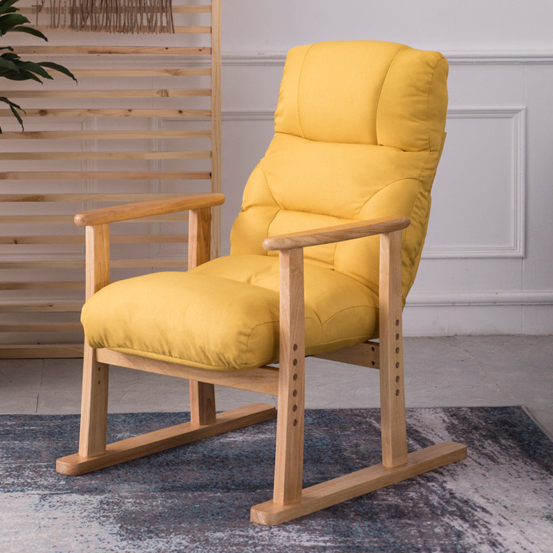 Modern Wood Frame Standard Recliner Solid Color Recliner Chair