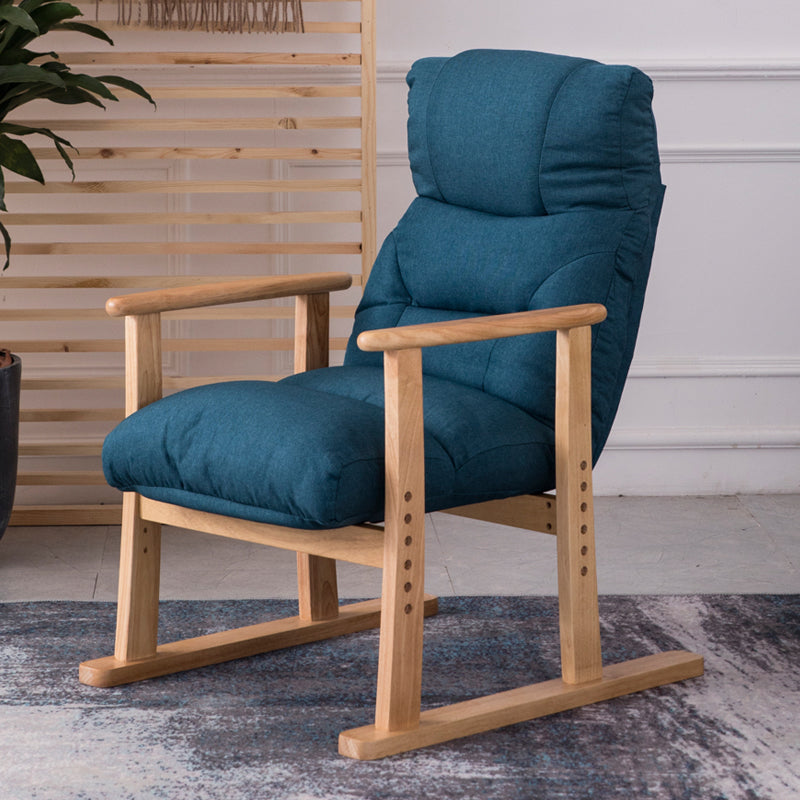 Modern Wood Frame Standard Recliner Solid Color Recliner Chair