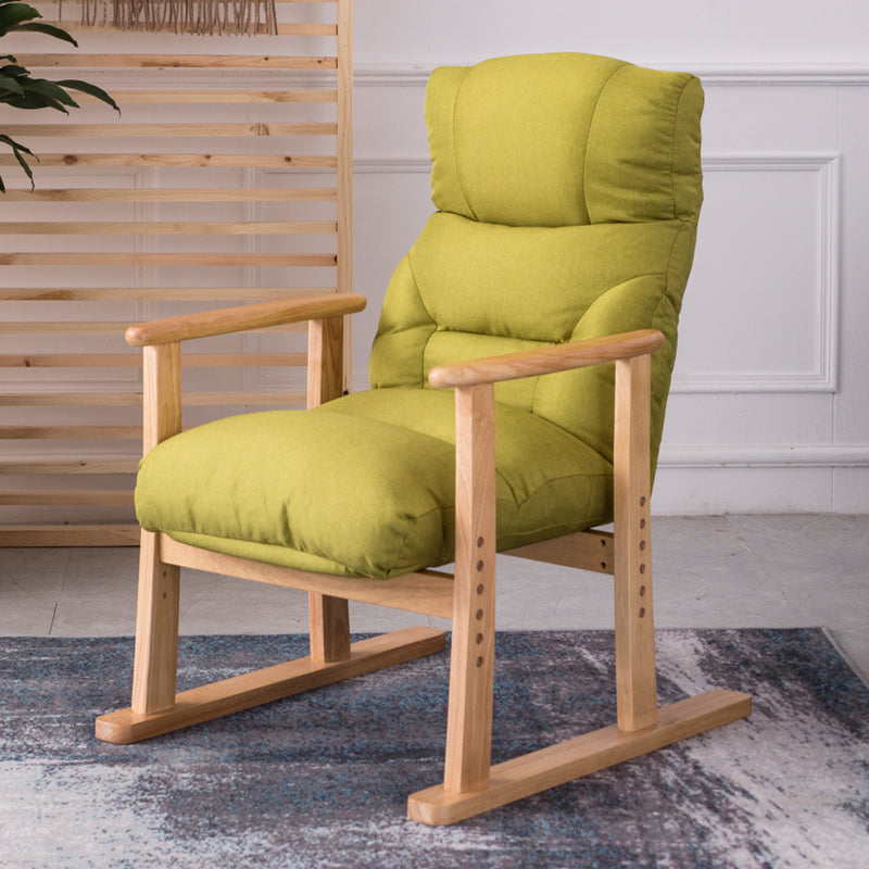 Modern Wood Frame Standard Recliner Solid Color Recliner Chair