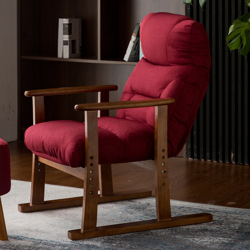 Modern Wood Frame Standard Recliner Solid Color Recliner Chair