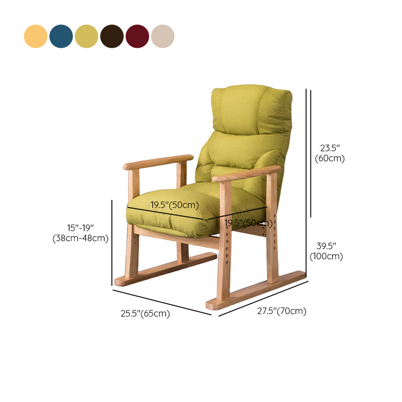 Modern Wood Frame Standard Recliner Solid Color Recliner Chair