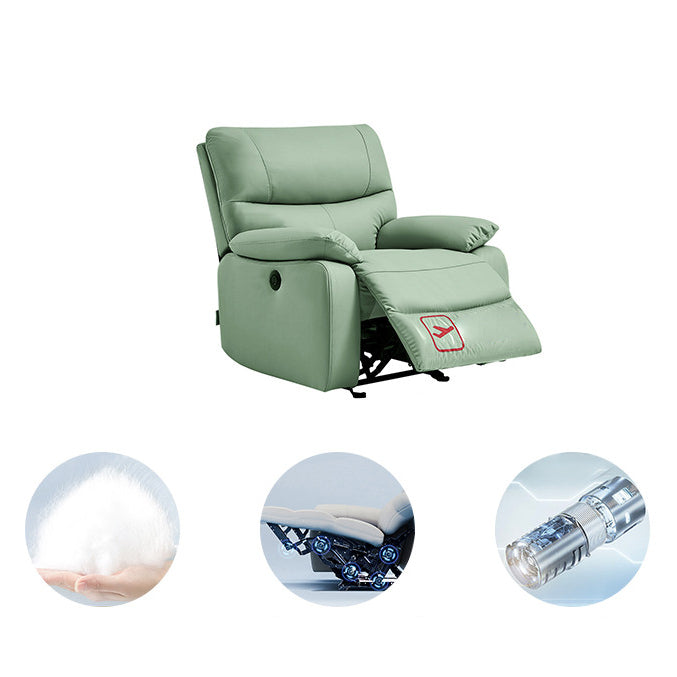 Contemporary Home Theater Recliner Metal Solid Color Arm Reclining Chair