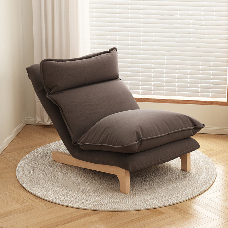 Modern SolidWood Recliner Chair Manual Solid Color Recliner Chair