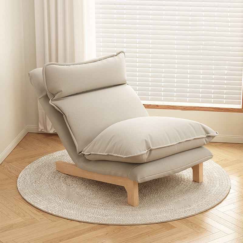 Modern SolidWood Recliner Chair Manual Solid Color Recliner Chair