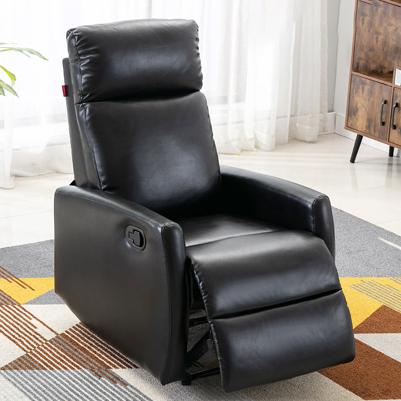 Solid Color Upholstered Standard Recliner Faux Leather Recliner Chair