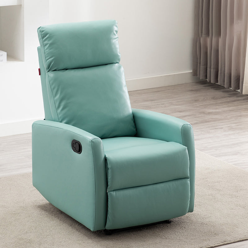 Solid Color Upholstered Standard Recliner Faux Leather Recliner Chair