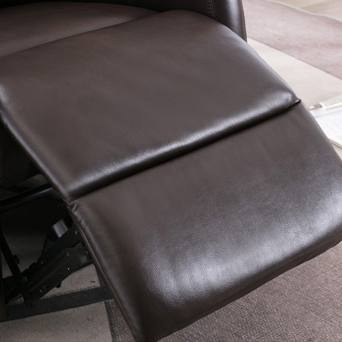 Solid Color Upholstered Standard Recliner Faux Leather Recliner Chair