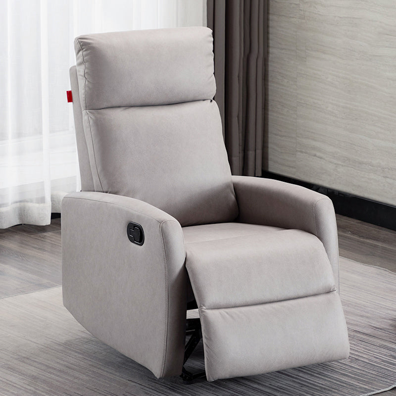 Solid Color Upholstered Standard Recliner Faux Leather Recliner Chair