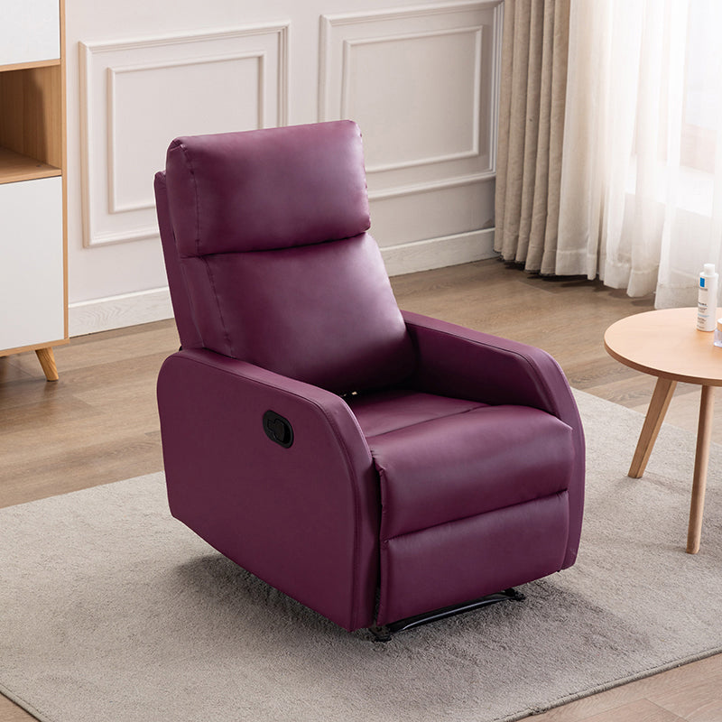 Manual-Lever Standard Recliner Modern Solid Color Recliner Chair