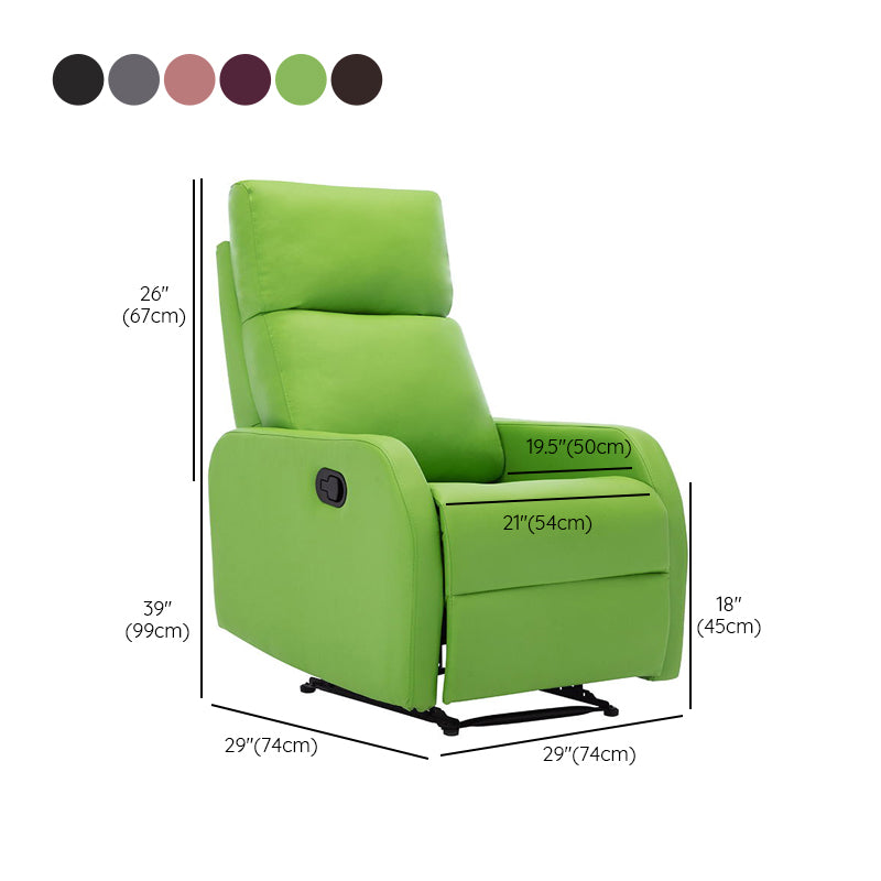 Manual-Lever Standard Recliner Modern Solid Color Recliner Chair